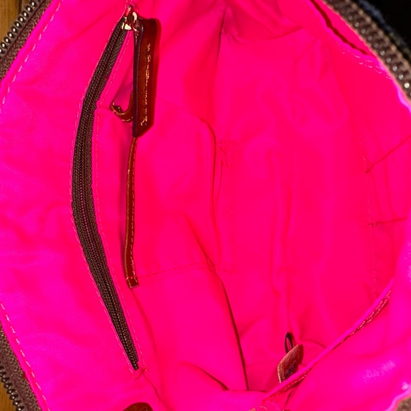 EUC VINTAGE Dooney & Bourke Vintage Denim Brown Velvet Bag - Picture 4 of 6